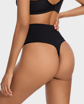 Mid-Waist Tummy Control Thong Panties (2 Pack)
